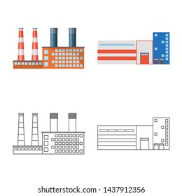 Isolated object of production and structure icon. Set of production and technology vector icon for stock.