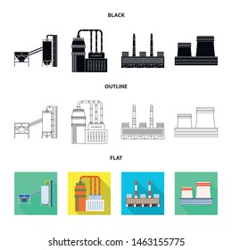 Isolated object of production and structure icon. Set of production and technology vector icon for stock.