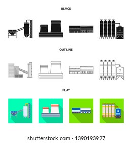 Isolated object of production and structure logo. Collection of production and technology vector icon for stock.