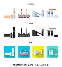 Isolated object of production and structure logo. Set of production and technology stock vector illustration.