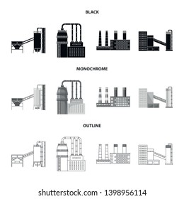 Isolated object of production and structure logo. Collection of production and technology vector icon for stock.