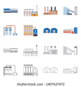 Isolated object of production and structure logo. Collection of production and technology stock vector illustration.