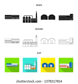 Isolated object of production and structure sign. Set of production and technology stock symbol for web.