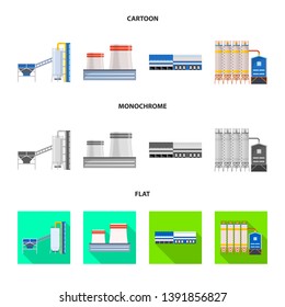 Isolated object of production and structure sign. Set of production and technology stock symbol for web.