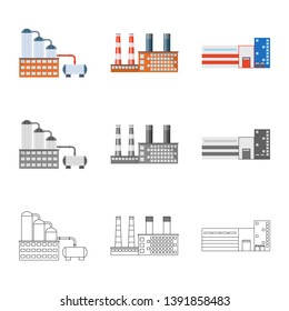 Isolated object of production and structure sign. Set of production and technology stock vector illustration.