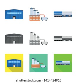 Isolated object of production and structure sign. Set of production and technology vector icon for stock.