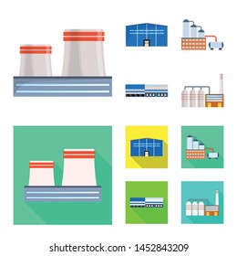Isolated object of production and structure sign. Collection of production and technology stock vector illustration.
