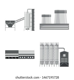 Isolated object of production and structure sign. Collection of production and technology stock vector illustration.
