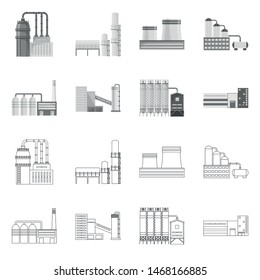 Isolated object of production and structure sign. Collection of production and technology stock vector illustration.