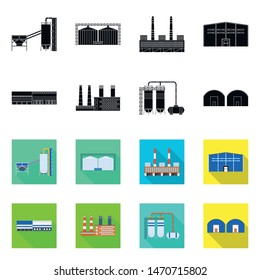 Isolated object of production and structure sign. Collection of production and technology stock vector illustration.