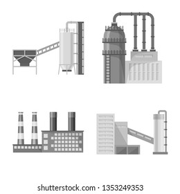 Isolated object of production and structure symbol. Collection of production and technology stock vector illustration.