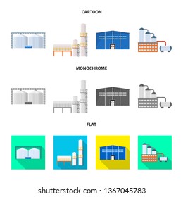 Isolated object of production and structure symbol. Set of production and technology stock vector illustration.