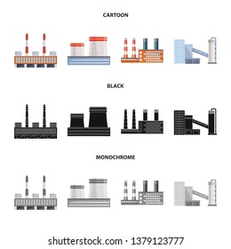 Isolated object of production and structure symbol. Set of production and technology stock vector illustration.
