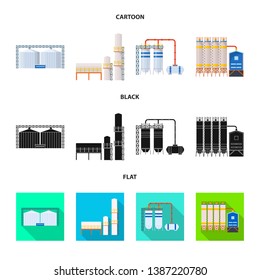 Isolated object of production and structure symbol. Set of production and technology stock vector illustration.