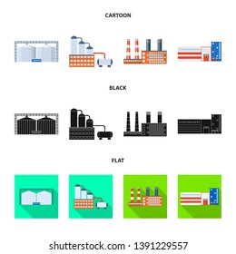 Isolated object of production and structure symbol. Set of production and technology vector icon for stock.