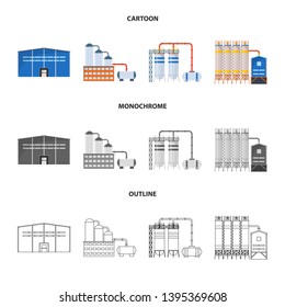 Isolated object of production and structure symbol. Collection of production and technology vector icon for stock.