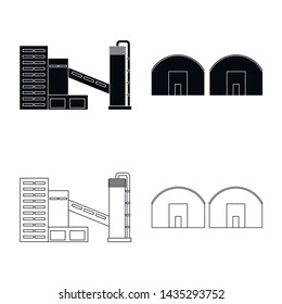 Isolated object of production and structure symbol. Set of production and technology stock symbol for web.