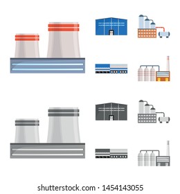 Isolated object of production and structure symbol. Collection of production and technology vector icon for stock.