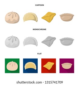 Isolated object of products  and cooking icon. Collection of products  and appetizer stock vector illustration.