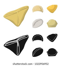 Isolated object of products  and cooking icon. Collection of products  and appetizer vector icon for stock.