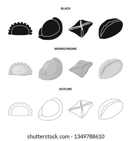 Isolated object of products  and cooking icon. Collection of products  and appetizer stock symbol for web.