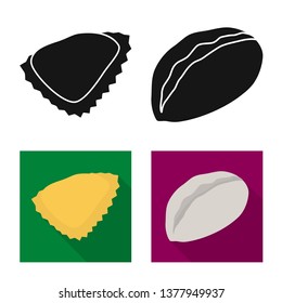 Isolated object of products  and cooking icon. Set of products  and appetizer vector icon for stock.