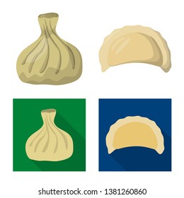 Isolated object of products  and cooking icon. Set of products  and appetizer stock symbol for web.