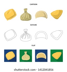 Isolated object of products  and cooking icon. Set of products  and appetizer vector icon for stock.
