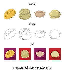 Isolated object of products  and cooking icon. Collection of products  and appetizer stock symbol for web.