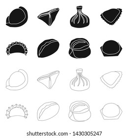 Isolated object of products and cooking icon. Collection of products and appetizer vector icon for stock.