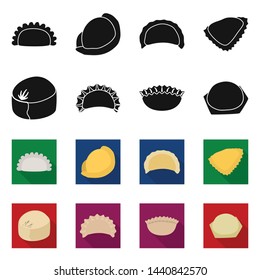 Isolated object of products and cooking icon. Collection of products and appetizer stock vector illustration.