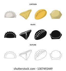 Isolated object of products  and cooking logo. Collection of products  and appetizer stock vector illustration.