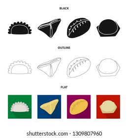 Isolated object of products  and cooking logo. Collection of products  and appetizer vector icon for stock.