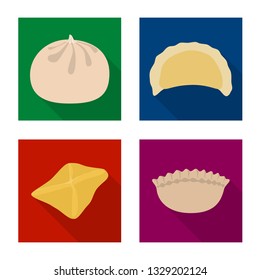 Isolated object of products  and cooking logo. Collection of products  and appetizer stock vector illustration.