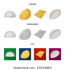 Isolated object of products  and cooking logo. Set of products  and appetizer vector icon for stock.