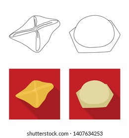 Isolated object of products  and cooking logo. Set of products  and appetizer stock vector illustration.