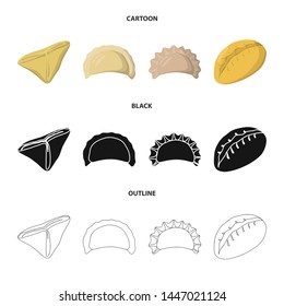 Isolated object of products and cooking logo. Set of products and appetizer vector icon for stock.