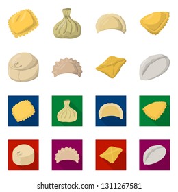 Isolated object of products  and cooking sign. Set of products  and appetizer vector icon for stock.