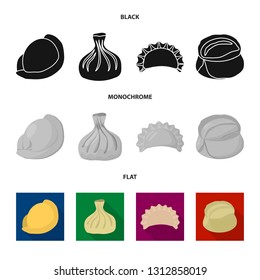 Isolated object of products  and cooking sign. Collection of products  and appetizer vector icon for stock.