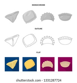Isolated object of products  and cooking sign. Collection of products  and appetizer stock symbol for web.