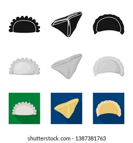Isolated object of products  and cooking sign. Set of products  and appetizer vector icon for stock.