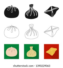 Isolated object of products  and cooking sign. Set of products  and appetizer vector icon for stock.