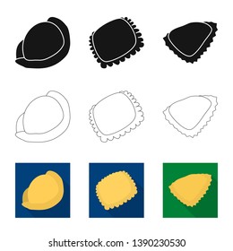 Isolated object of products  and cooking sign. Collection of products  and appetizer vector icon for stock.