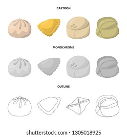 Isolated object of products  and cooking symbol. Set of products  and appetizer stock symbol for web.