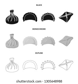 Isolated object of products  and cooking symbol. Set of products  and appetizer stock vector illustration.
