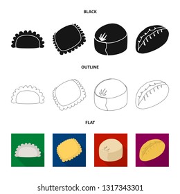 Isolated object of products  and cooking symbol. Set of products  and appetizer vector icon for stock.