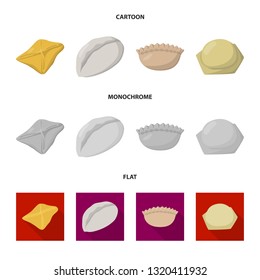 Isolated object of products  and cooking symbol. Collection of products  and appetizer stock vector illustration.