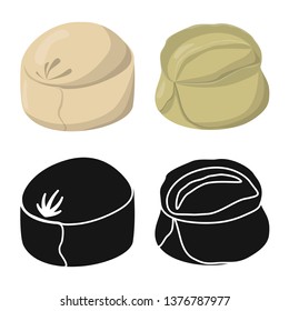 Isolated object of products  and cooking symbol. Set of products  and appetizer stock vector illustration.
