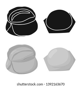 Isolated object of products  and cooking symbol. Collection of products  and appetizer vector icon for stock.