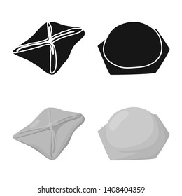 Isolated object of products  and cooking symbol. Set of products  and appetizer stock symbol for web.